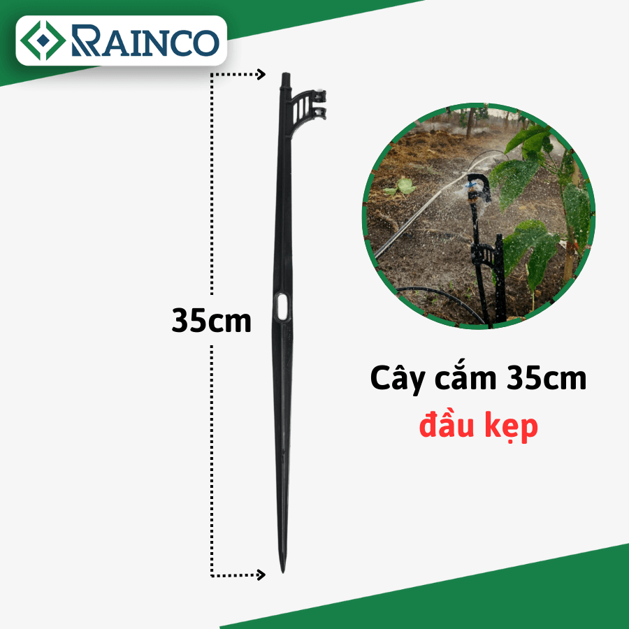 Cây cắm 35cm đầu kẹp ống 6mm (1)